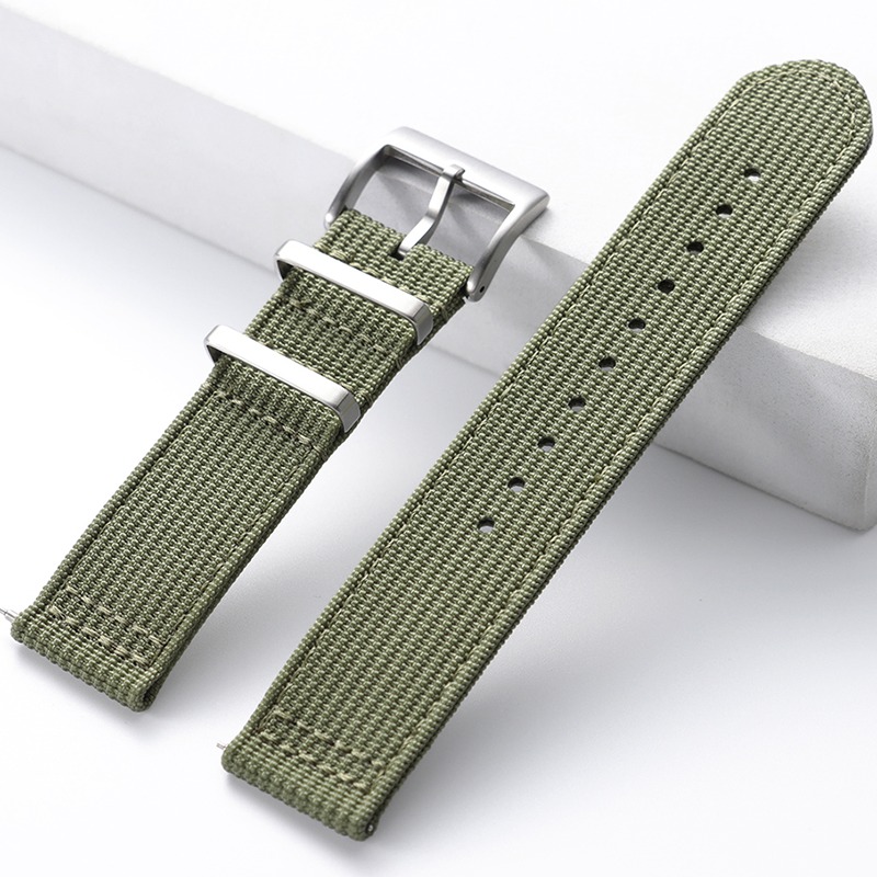 Canvas Strap Watch - 20 ミリメートル 22 ミリメートルクイックリリースブレスレットオメガミリタリースポーツリストベルト織キャンバス生地時計バンド快適な男性女性ストラップ