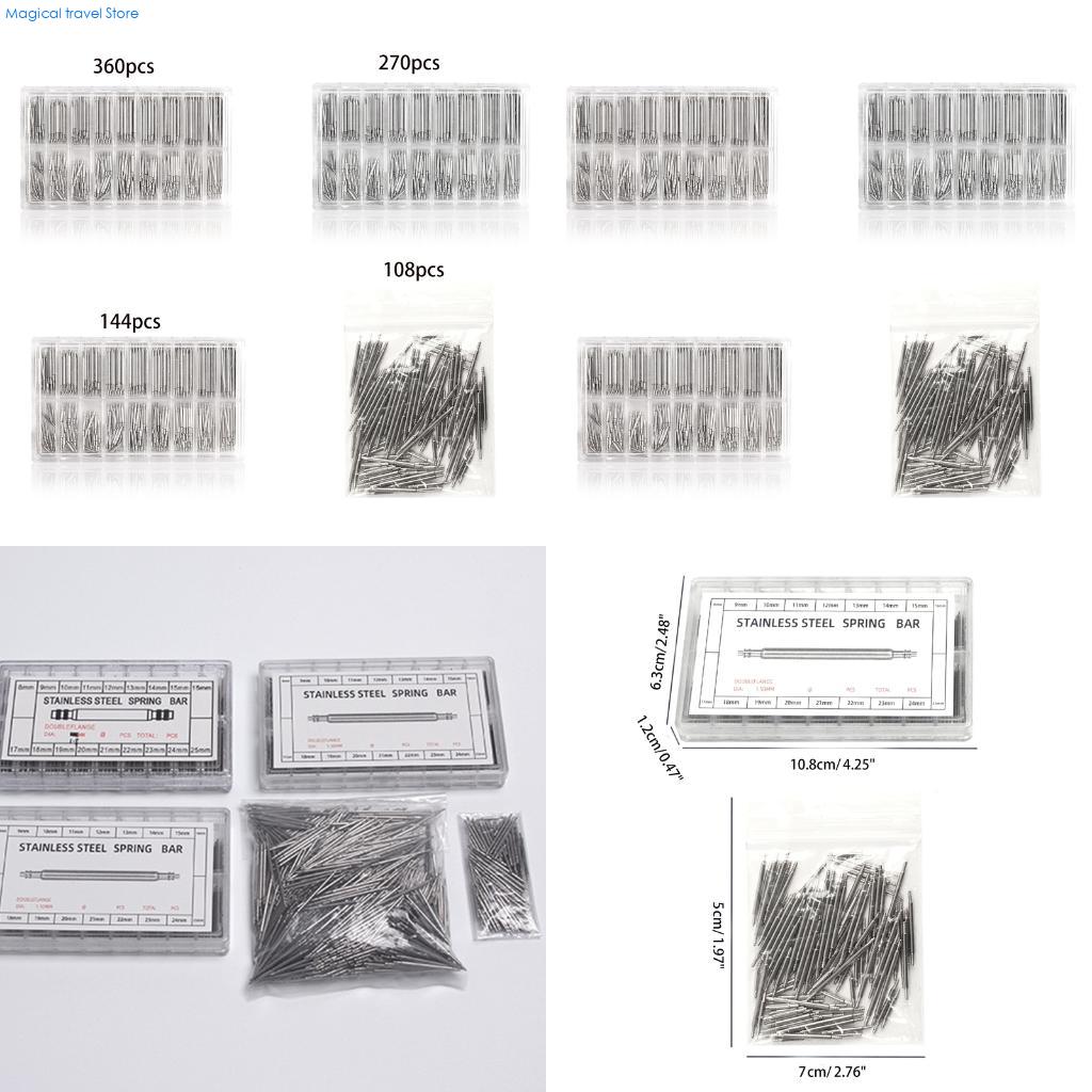 Spring Bar Tool Set - N2UB ステンレス鋼時計バンドスプリングバーストラップリンクピン時計バンド接続シャフト