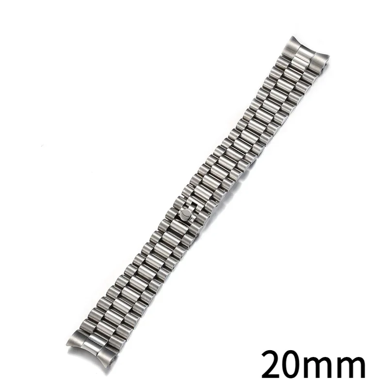 Rolex Watch Datejust - 20 ミリメートルソリッドステンレス鋼プレジデント時計バンドストラップ湾曲した端ロレックスデイトジャスト時計バンド 316L に適合