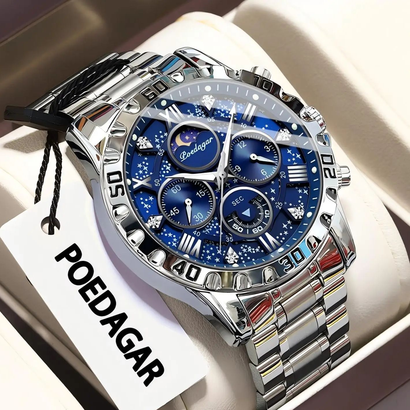Patek Philippe Watch Nautilus - Poedagar 高級ファッション男の腕時計防水発光クロノグラフメンズ腕時計ステンレス鋼スポーツ軍事クォーツメンズ腕時計