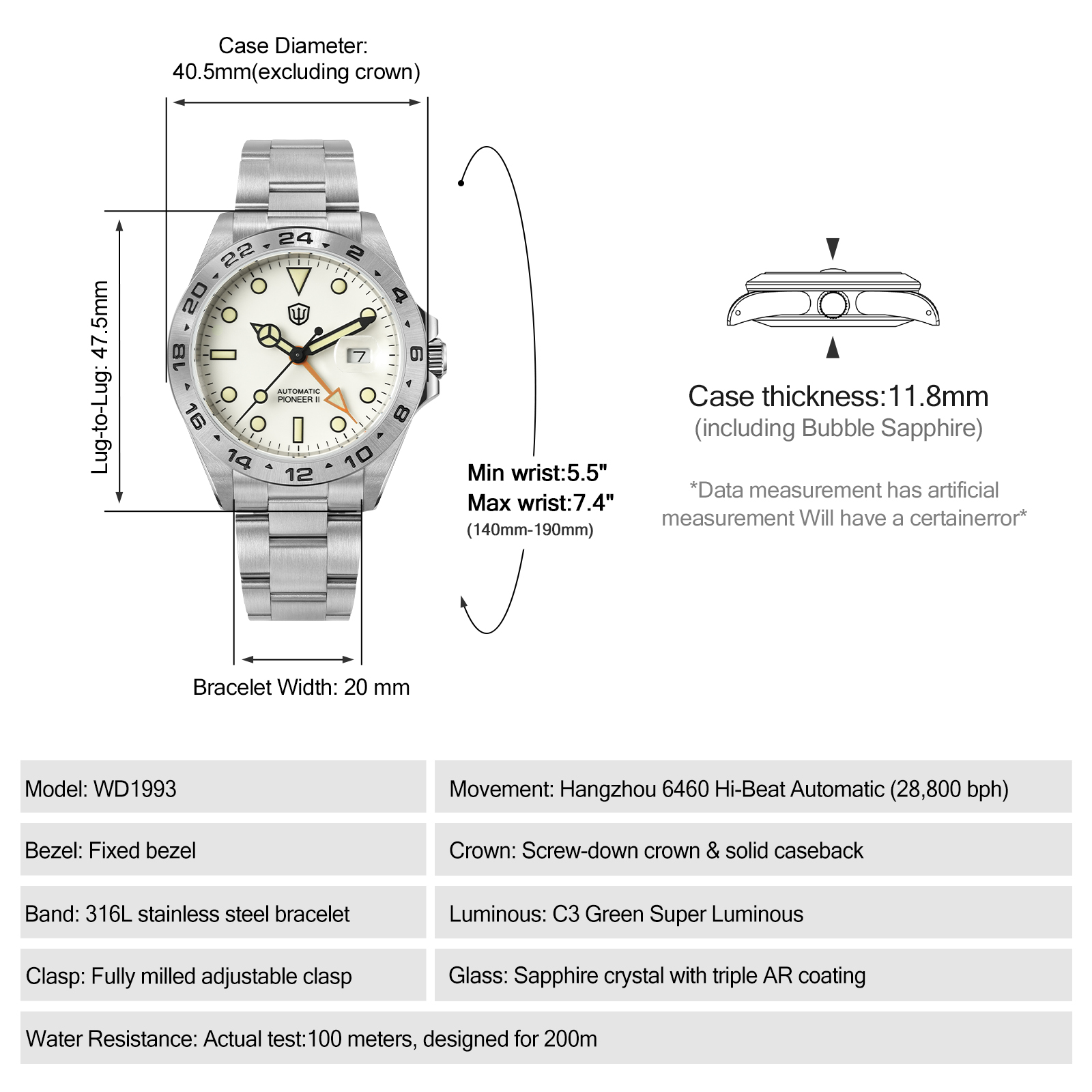 Watchdives WD1993 40mm HangZho - Rolex Watch Submariner のレビューと価格