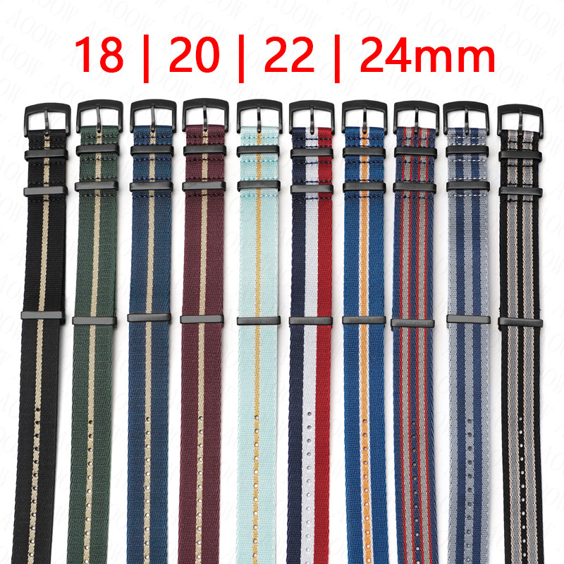 織ナイロンストラップ 18 ミリメートル 20 ミリメートル - Canvas Strap Watch のレビューと価格
