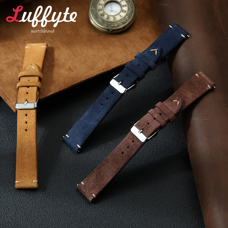 ヴィンテージスエードレザー時計バンド 18 ミリメートル 2 - Suede Strap Watch のレビューと価格