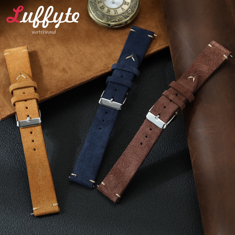 ヴィンテージスエードレザー時計バンド 18 ミリメートル 2 - Suede Strap Watch のレビューと価格
