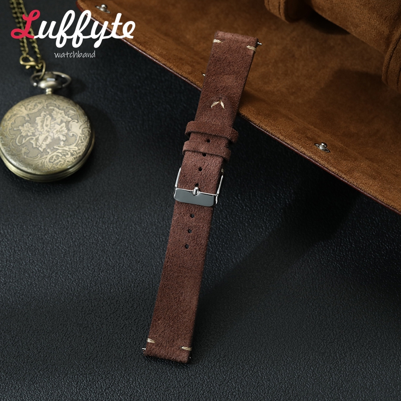 ヴィンテージスエードレザー時計バンド 18 ミリメートル 2 - Suede Strap Watch のレビューと価格