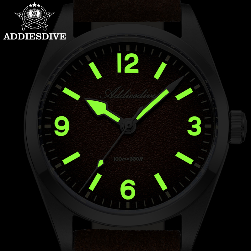 ADDIESDIVE 36 ミリメートル 200 メートル防 - Suede Strap Watch のレビューと価格