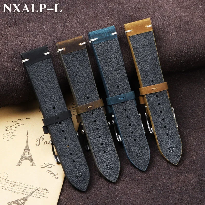 ヴィンテージオイルワックスレザー時計バンド 18 ミリメート - Suede Strap Watch のレビューと価格
