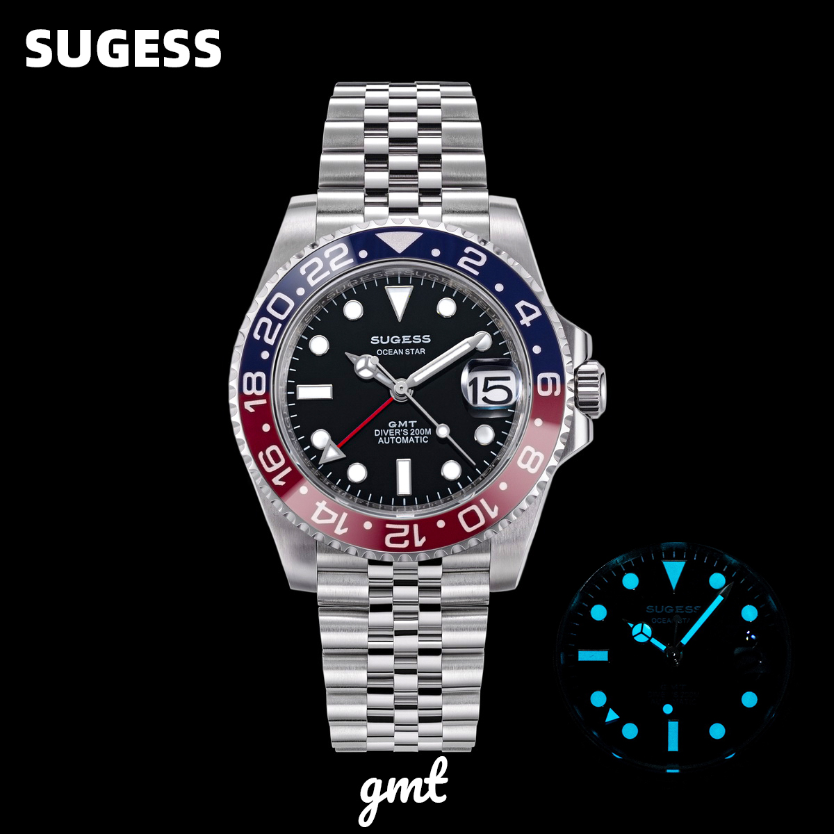 Sugess GMT ダイビングウォッチ メンズ 自動巻き機 - Rolex Watch Datejust のレビューと価格