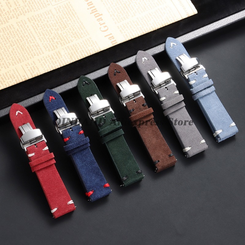 18mm 20mm 22mm クイックリリース ソフトストラ - Suede Strap Watch のレビューと価格
