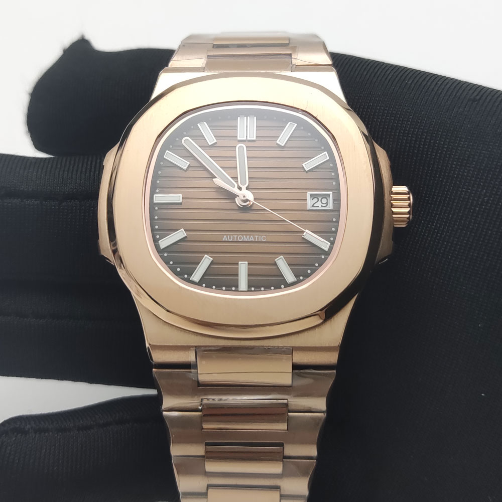 メンズピンクゴールド自動機械式時計,サファイアクリスタル,ス - Patek Philippe Watch Nautilus のレビューと価格