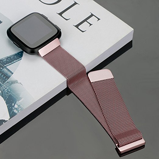 ミラネーゼメッシュバンドストラップ Fitbit Versa - Mesh Strap Metal のレビューと価格