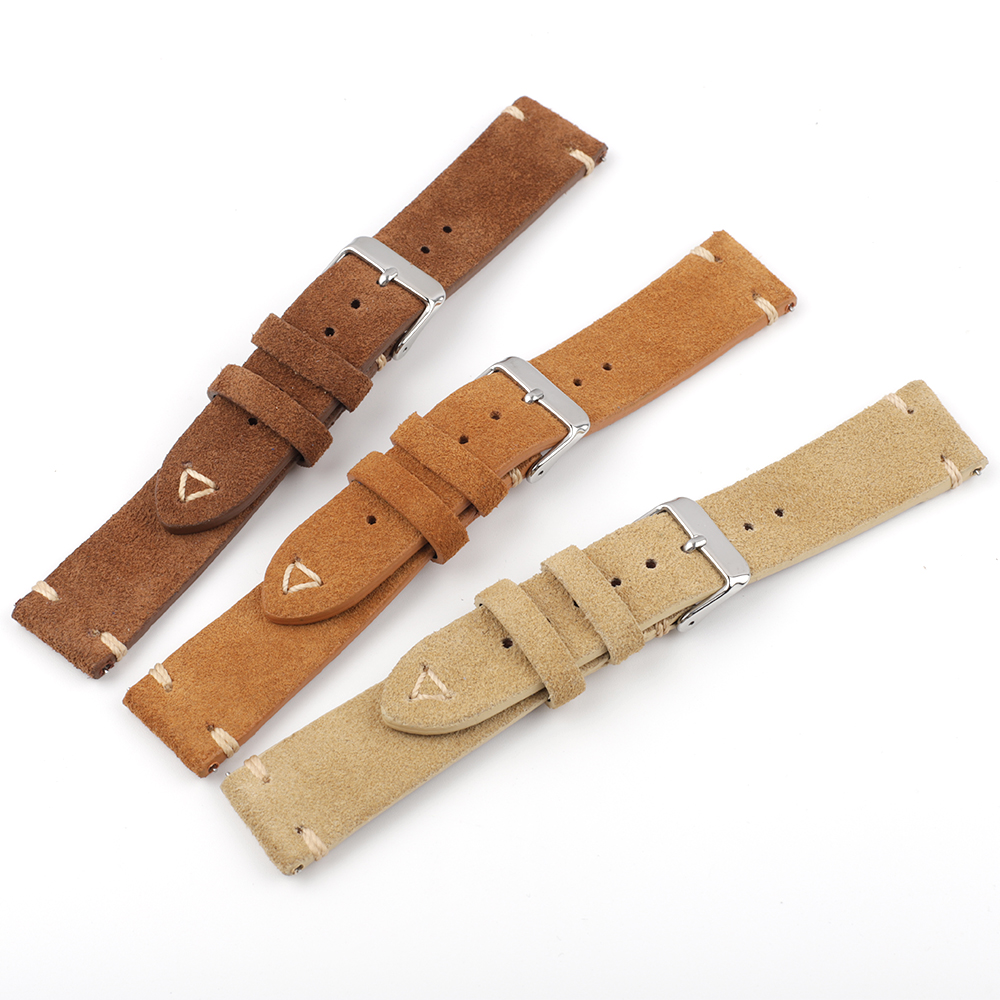 ソフトレザースエード腕時計ストラップ18ミリメートル19ミリ - Suede Strap Watch のレビューと価格