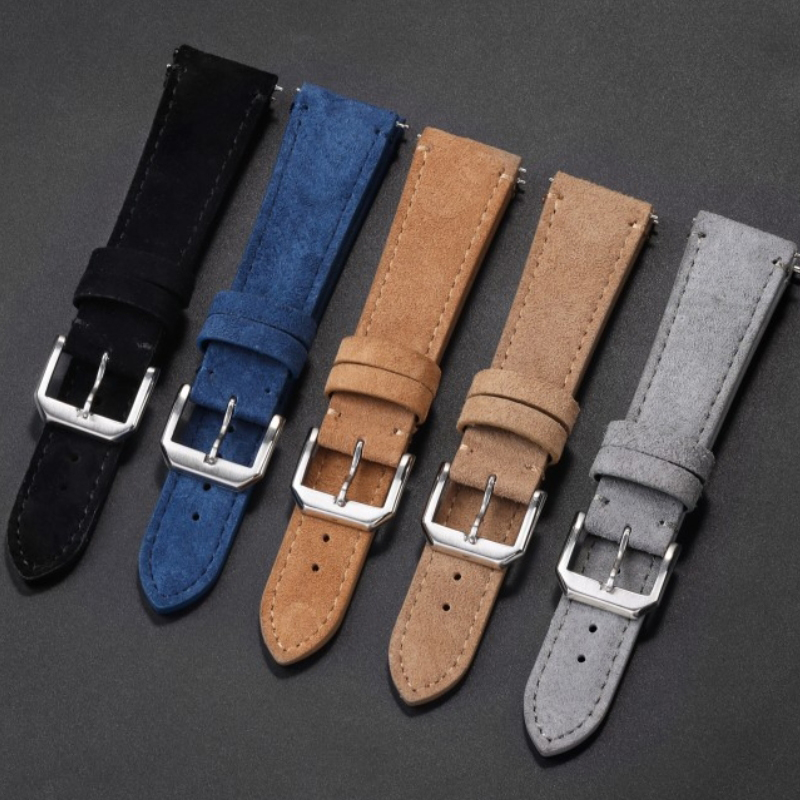 ヴィンテージスエード 18 ミリメートル革時計バンド 20  - Suede Strap Watch のレビューと価格