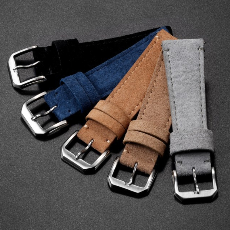 ヴィンテージスエード 18 ミリメートル革時計バンド 20  - Suede Strap Watch のレビューと価格