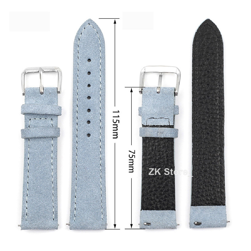 ヴィンテージスエード 18 ミリメートル革時計バンド 20  - Suede Strap Watch のレビューと価格